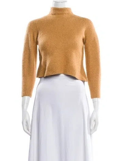 Pre-owned Lafayette 148 Cashmere Turtleneck Sweater In Brown