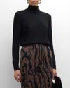 Lafayette 148 Cashmere Turtleneck Sweater In Dune Melange