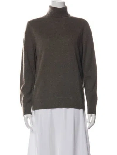 Pre-owned Lafayette 148 Cashmere Turtleneck Sweater In Grey