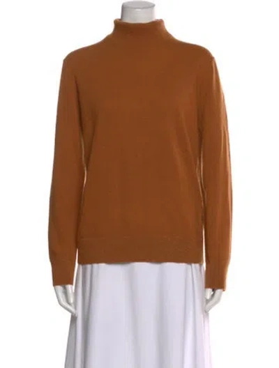 Pre-owned Lafayette 148 Cashmere Turtleneck Sweater W/ Tags In Brown