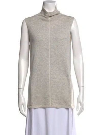 Pre-owned Lafayette 148 Cashmere Turtleneck Sweater W/ Tags In Gray