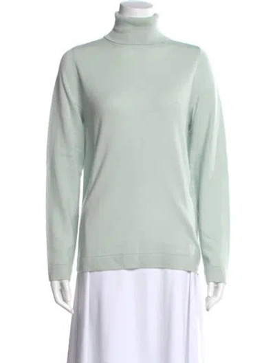 Pre-owned Lafayette 148 Cashmere Turtleneck Sweater W/ Tags In Green