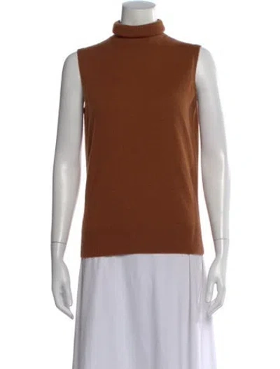 Pre-owned Lafayette 148 Cashmere Turtleneck Sweater W/ Tags In Orange
