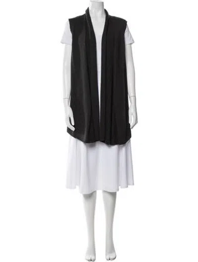 Pre-owned Lafayette 148 Cashmere Vest In Black