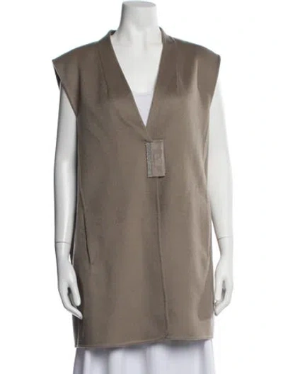 Pre-owned Lafayette 148 Cashmere Vest In Brown
