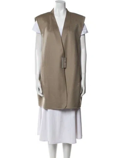 Pre-owned Lafayette 148 Cashmere Vest In Neutral
