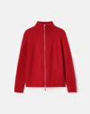 Lafayette 148 Cashmere Zip Front Cardigan In Animal Print
