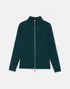 Lafayette 148 Wool-cashmere Zip Front Cardigan In Multi