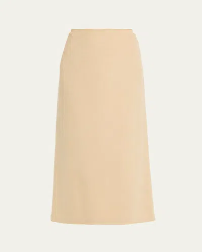 Lafayette 148 Cashmere-blend Midi Pencil Skirt In Brown
