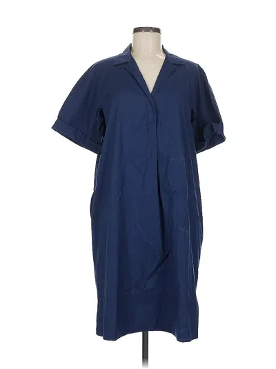 Pre-owned Lafayette 148 Casual Dress In Blue