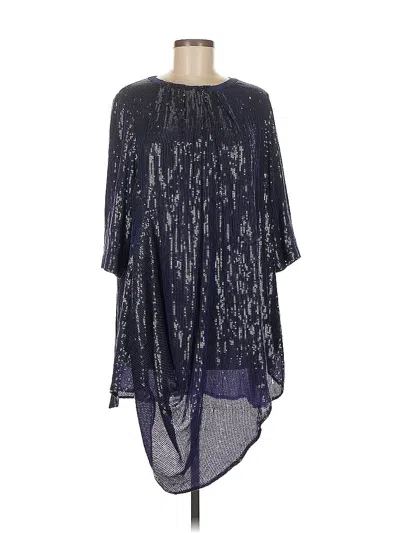 Pre-owned Lafayette 148 Casual Dress In Blue