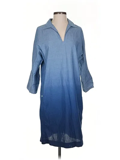 Pre-owned Lafayette 148 Casual Dress In Blue