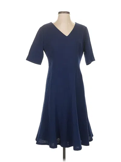 Pre-owned Lafayette 148 Casual Dress In Blue