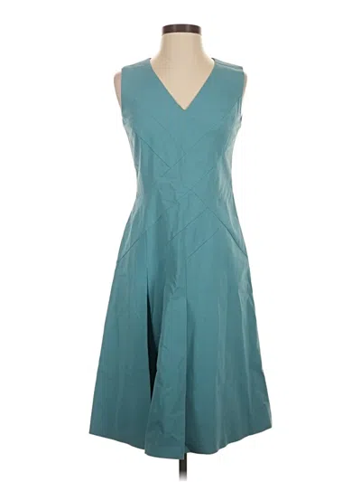 Pre-owned Lafayette 148 Casual Dress In Blue