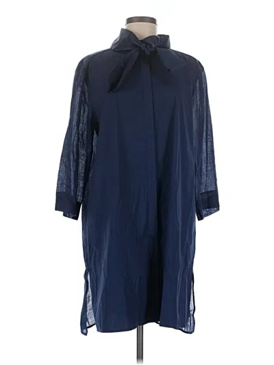 Pre-owned Lafayette 148 Casual Dress In Blue