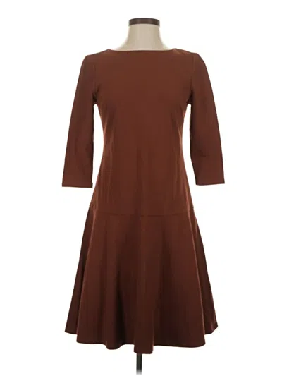 Pre-owned Lafayette 148 Casual Dress In Brown