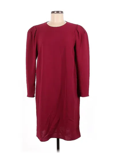 Pre-owned Lafayette 148 Casual Dress In Burgundy