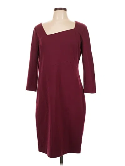 Pre-owned Lafayette 148 Casual Dress In Burgundy