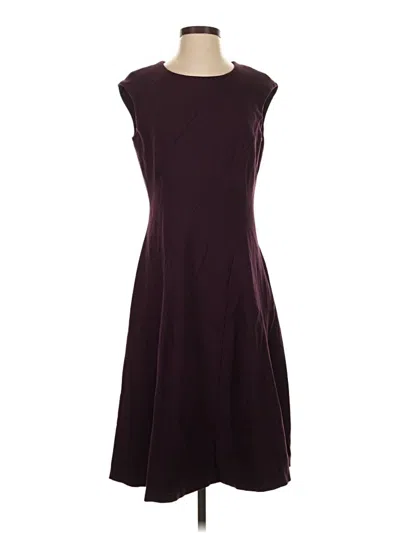 Pre-owned Lafayette 148 Casual Dress In Burgundy