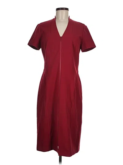 Pre-owned Lafayette 148 Casual Dress In Burgundy