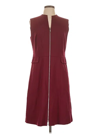 Pre-owned Lafayette 148 Casual Dress In Burgundy