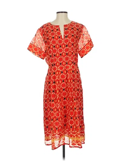 Pre-owned Lafayette 148 Casual Dress In Orange