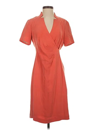 Pre-owned Lafayette 148 Casual Dress In Orange