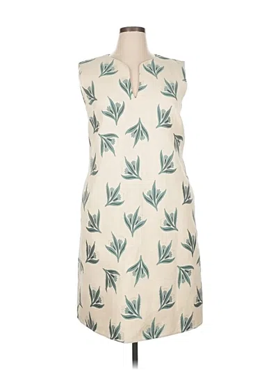 Pre-owned Lafayette 148 Casual Dress In White