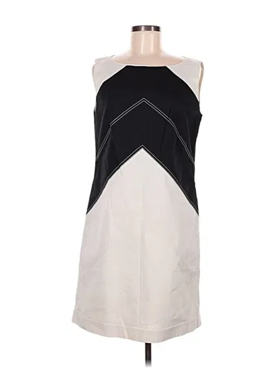 Pre-owned Lafayette 148 Casual Dress In White