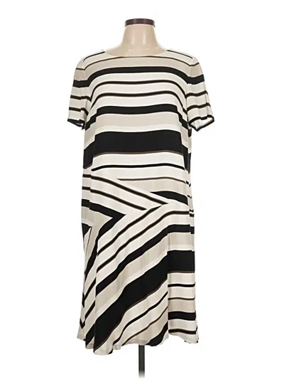 Pre-owned Lafayette 148 Casual Dress In White