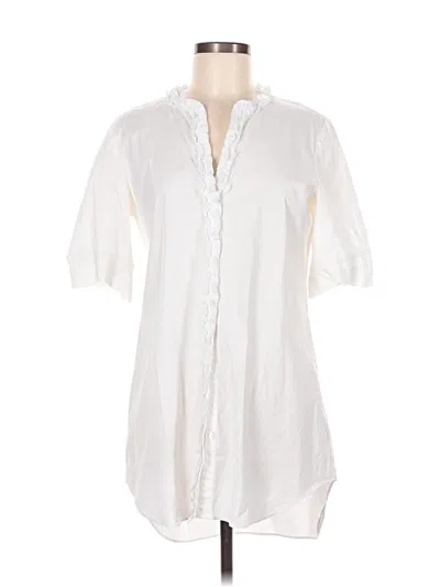 Pre-owned Lafayette 148 Casual Dress In White