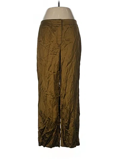 Pre-owned Lafayette 148 Casual Pants In Gold