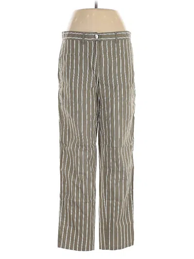 Pre-owned Lafayette 148 Casual Pants In Silver