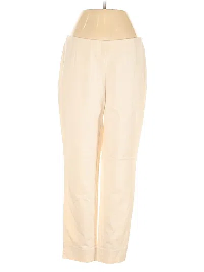Pre-owned Lafayette 148 Casual Pants In White
