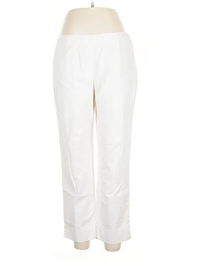 Pre-owned Lafayette 148 Casual Pants In White