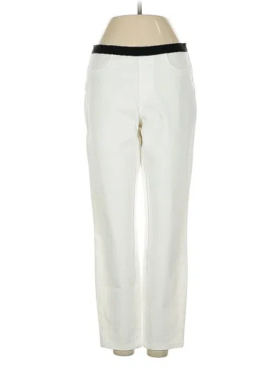 Pre-owned Lafayette 148 Casual Pants In White