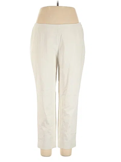 Pre-owned Lafayette 148 Casual Pants In White