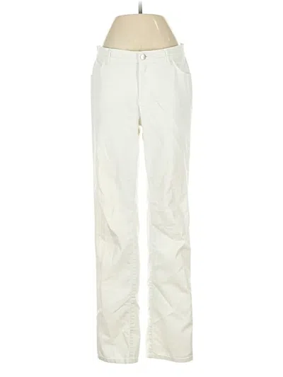 Pre-owned Lafayette 148 Casual Pants In White