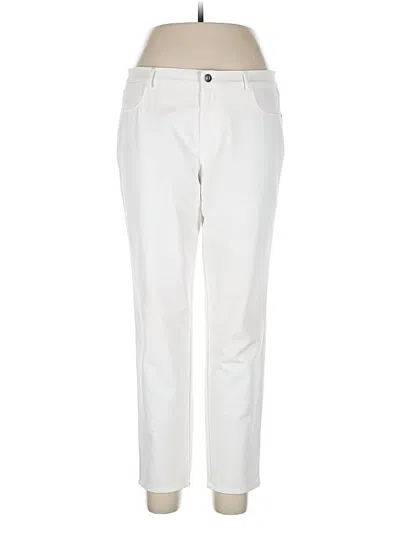 Pre-owned Lafayette 148 Casual Pants In White