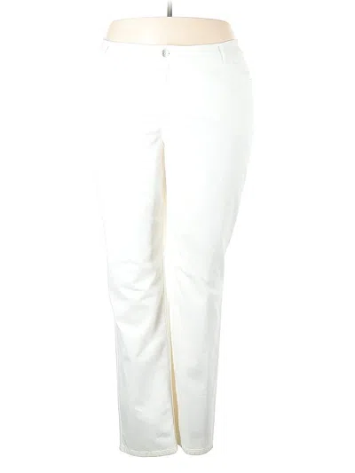 Pre-owned Lafayette 148 Casual Pants In White