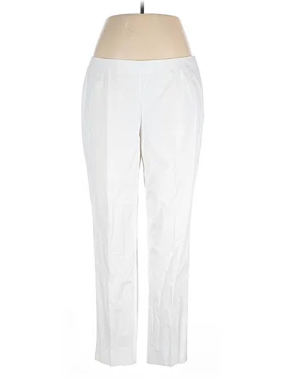 Pre-owned Lafayette 148 Casual Pants In White