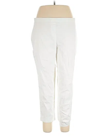 Pre-owned Lafayette 148 Casual Pants In White