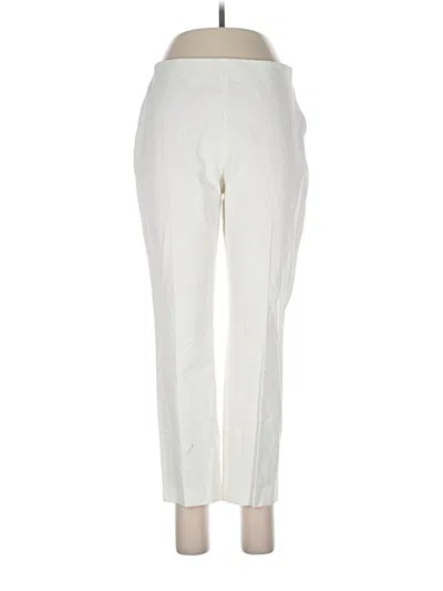 Pre-owned Lafayette 148 Casual Pants In White