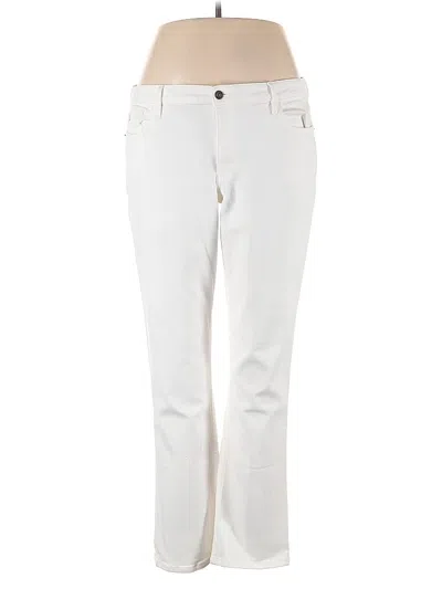 Pre-owned Lafayette 148 Casual Pants In White