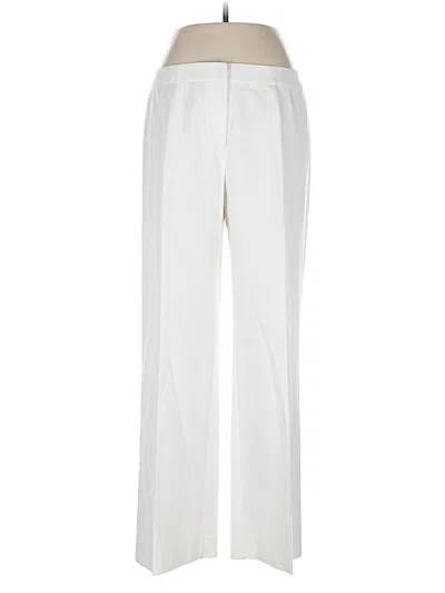 Pre-owned Lafayette 148 Casual Pants In White