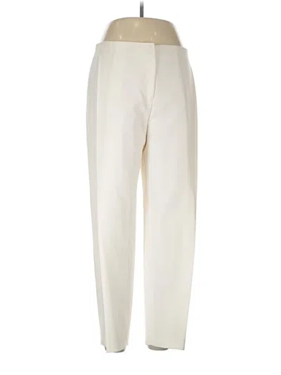Pre-owned Lafayette 148 Casual Pants In White
