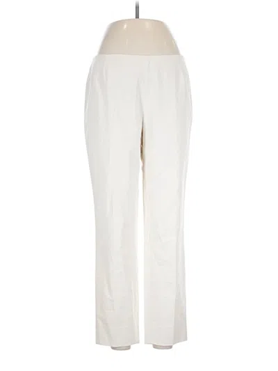 Pre-owned Lafayette 148 Casual Pants In White