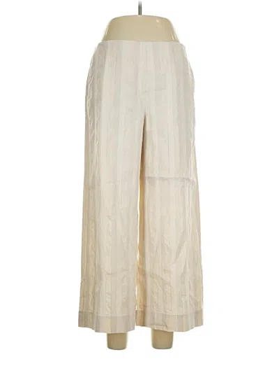 Pre-owned Lafayette 148 Casual Pants In White