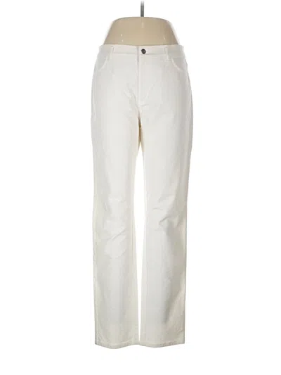 Pre-owned Lafayette 148 Casual Pants In White