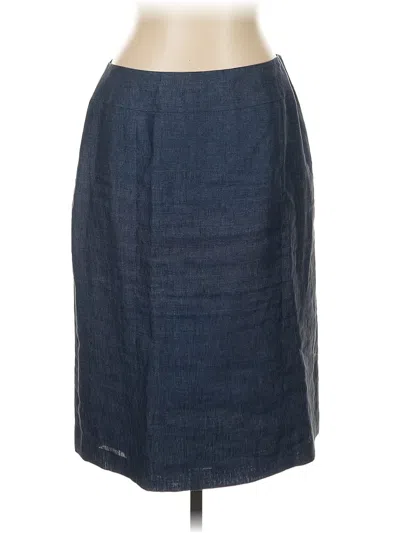 Pre-owned Lafayette 148 Casual Skirt In Blue